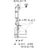 Инсталляция GEBERIT DUOFIX 458.103.00.1 UP100 для подвесного унитаза с клавишей DELTA 50 115.135.21.1 458.103.00.11